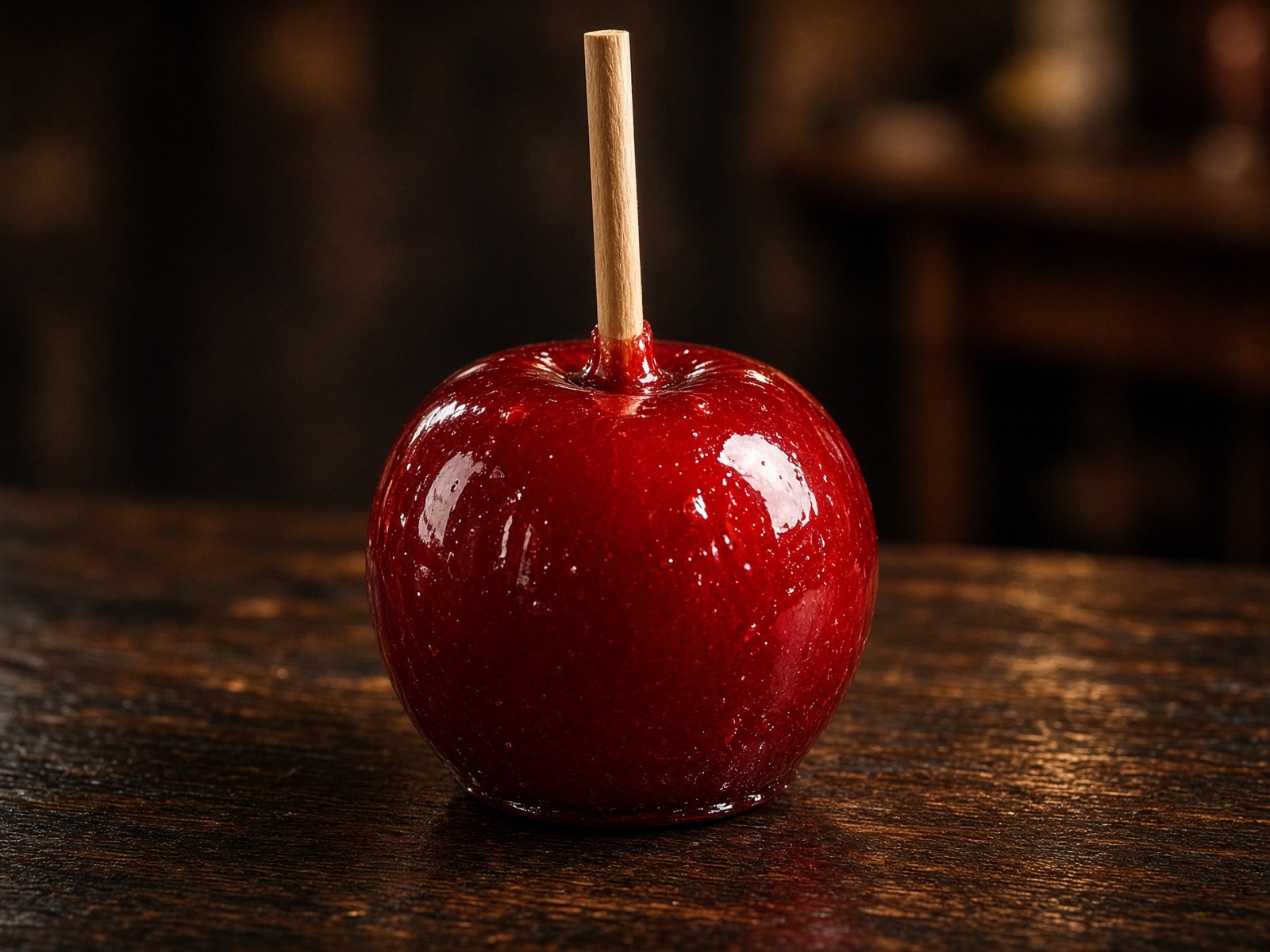 Candy apple on a stick